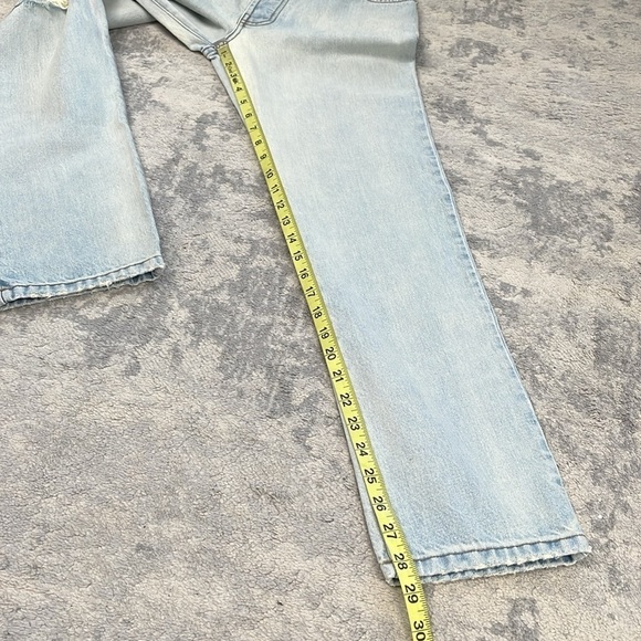 Sablyn High Rise Light Wash Jeans Distressed Knee Rip Button Fly Sz 26 - Picture 7 of 10